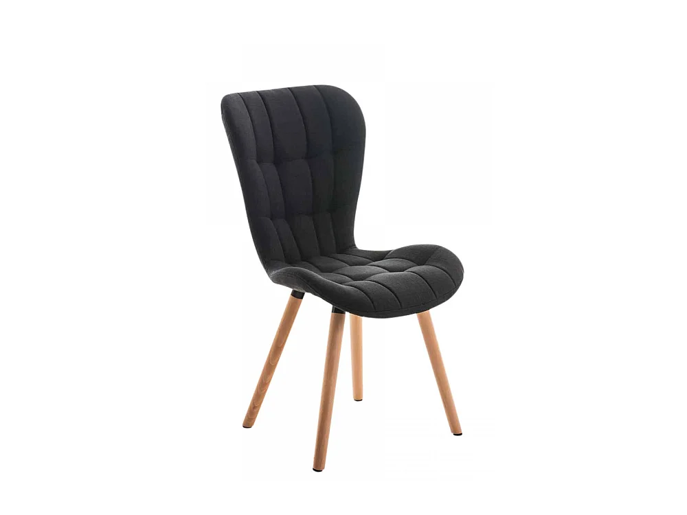 chaise salle à manger - Tissu & Nature - Noir - Elda