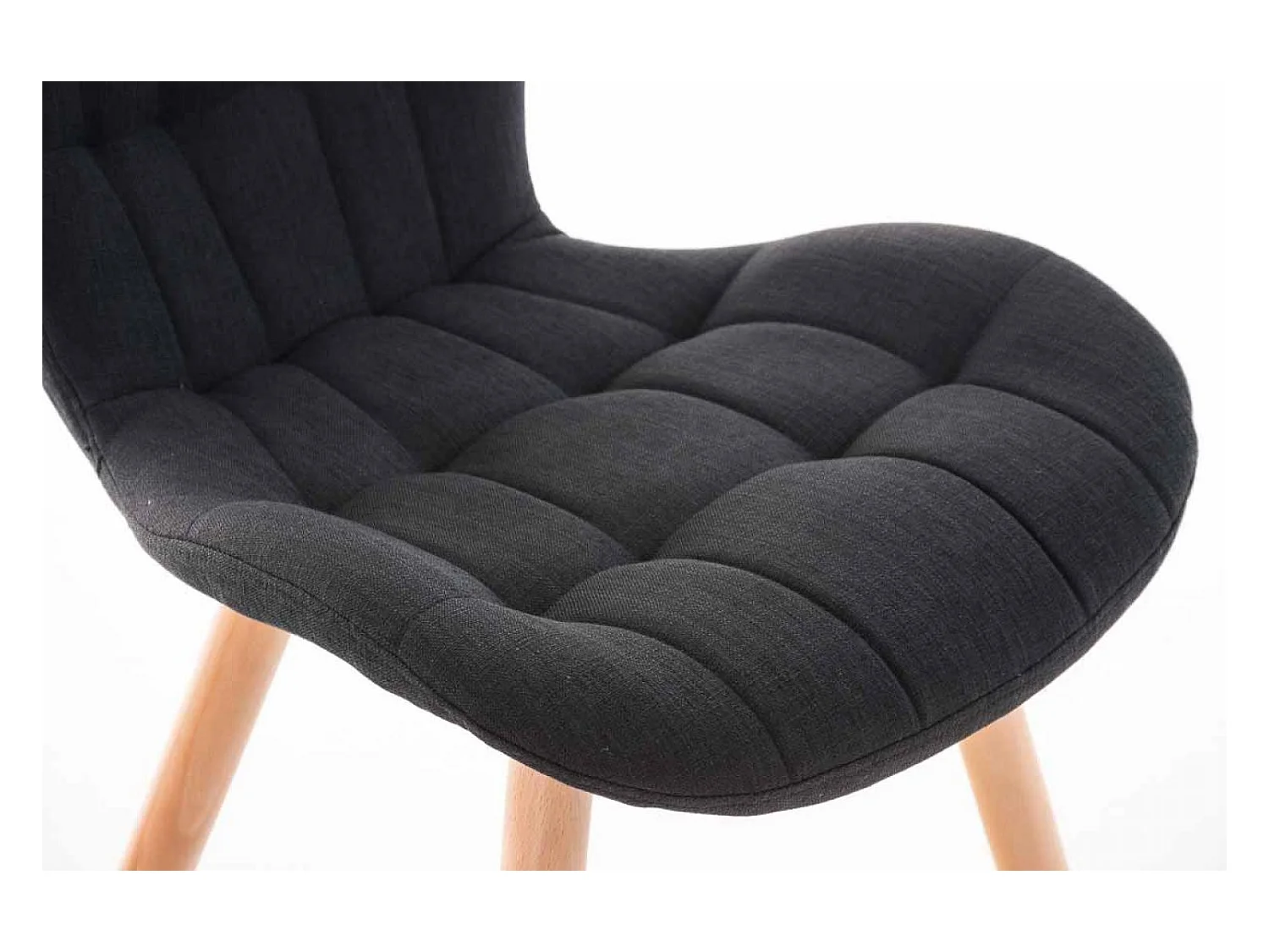 chaise salle à manger - Tissu & Nature - Noir - Elda