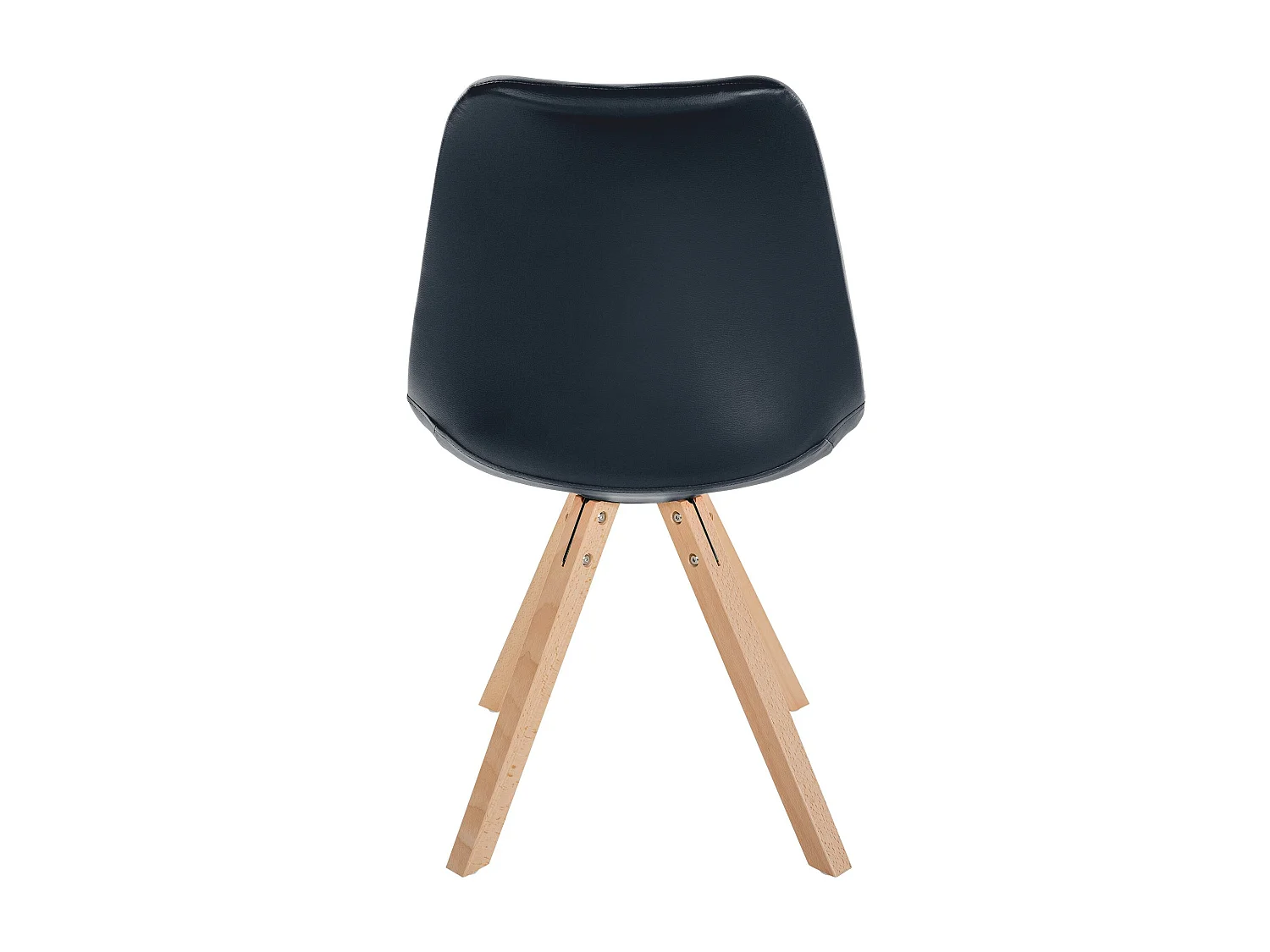 chaise salle à manger - Similicuir & Nature (carré) - Noir - Sofia