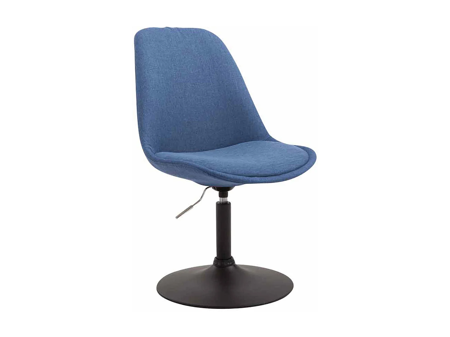 Lot de 4  chaise salle à manger - Tissu & Noir - Bleu - Maverick