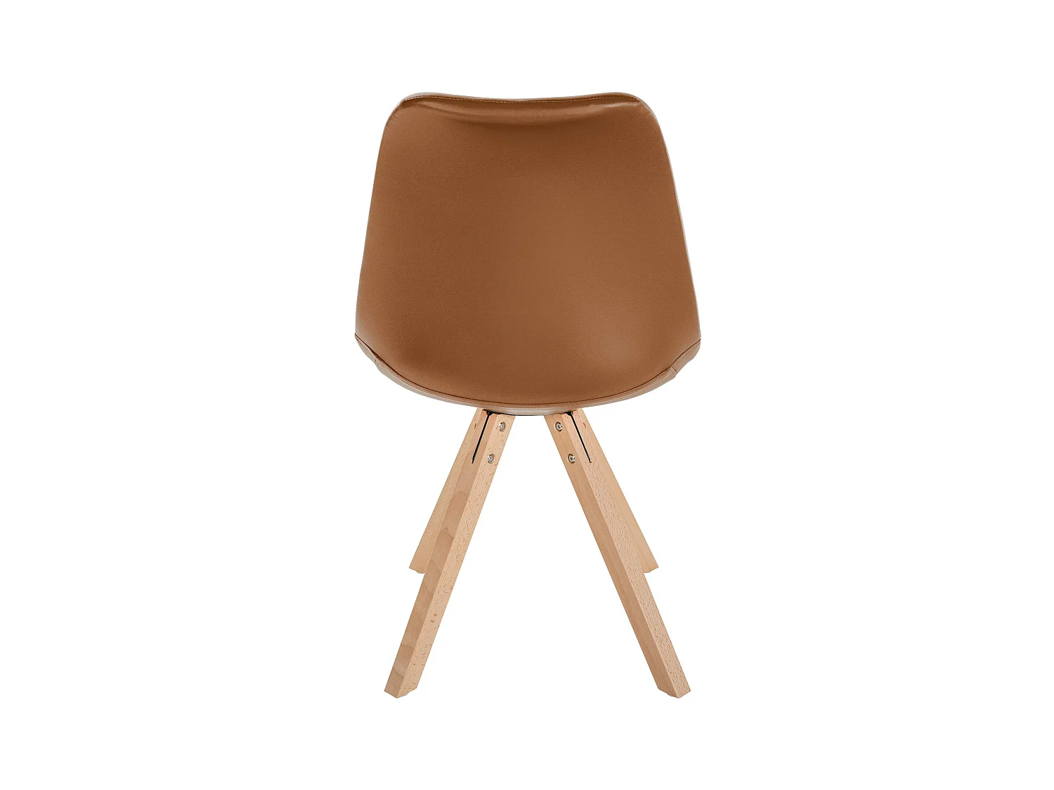 chaise salle à manger - Similicuir & Bois - Marron - Sofia