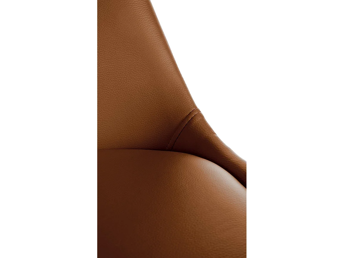 chaise salle à manger - Similicuir & Bois - Marron - Sofia