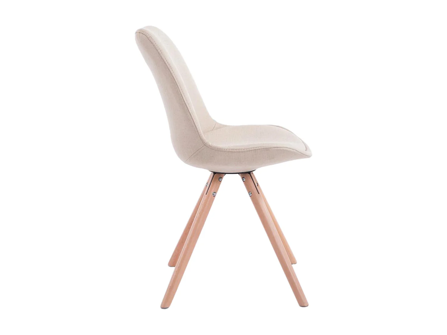 Set van 4  Eetkamerstoelen - Stof & natura - creme - Toulouse