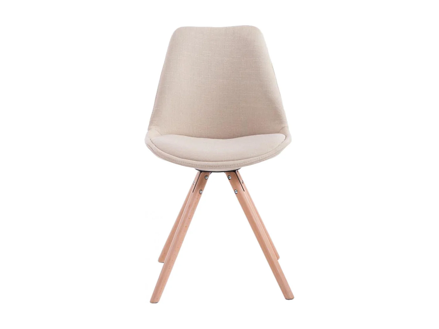 Lot de 4  chaise salle à manger - Tissu & Nature - Crème - Toulouse