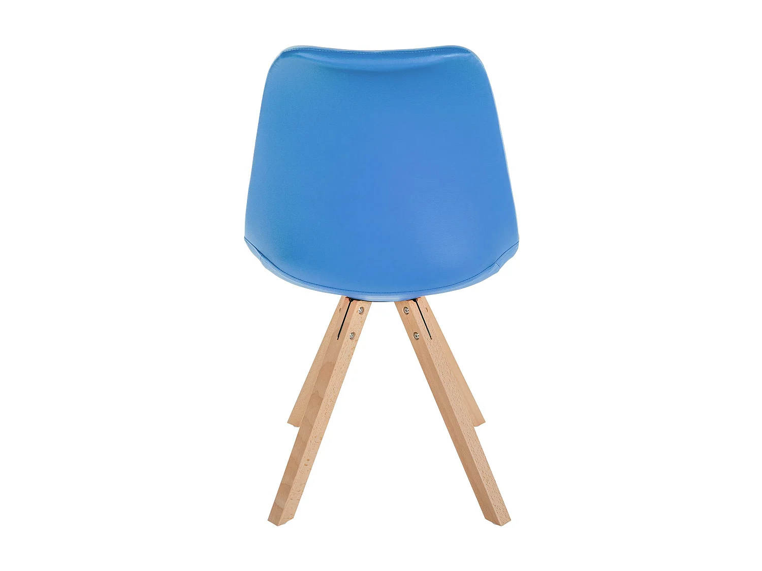 chaise salle à manger - Similicuir & Nature (carré) - Bleu clair - Sofia