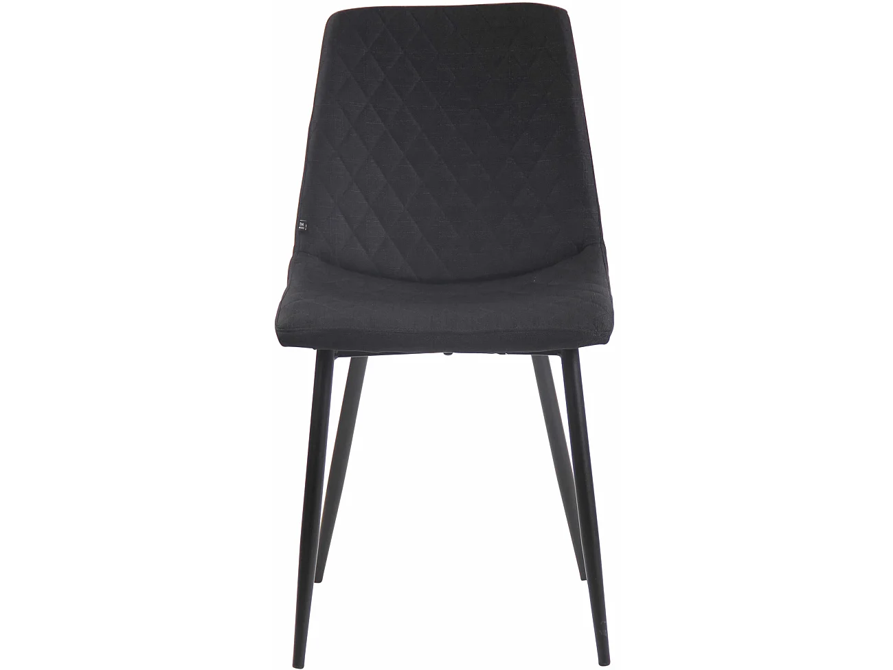 Lot de 4  chaise salle à manger - Tissu - Noir - Telde