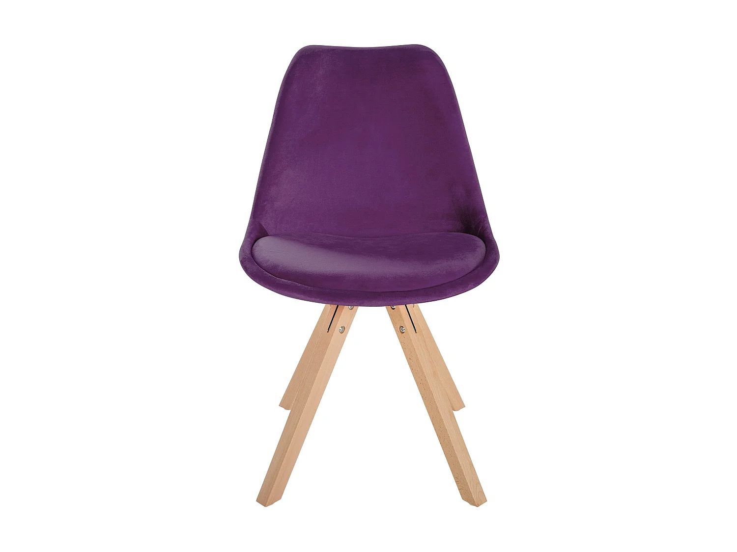chaise salle à manger - Velours & Bois - Violet - Sofia