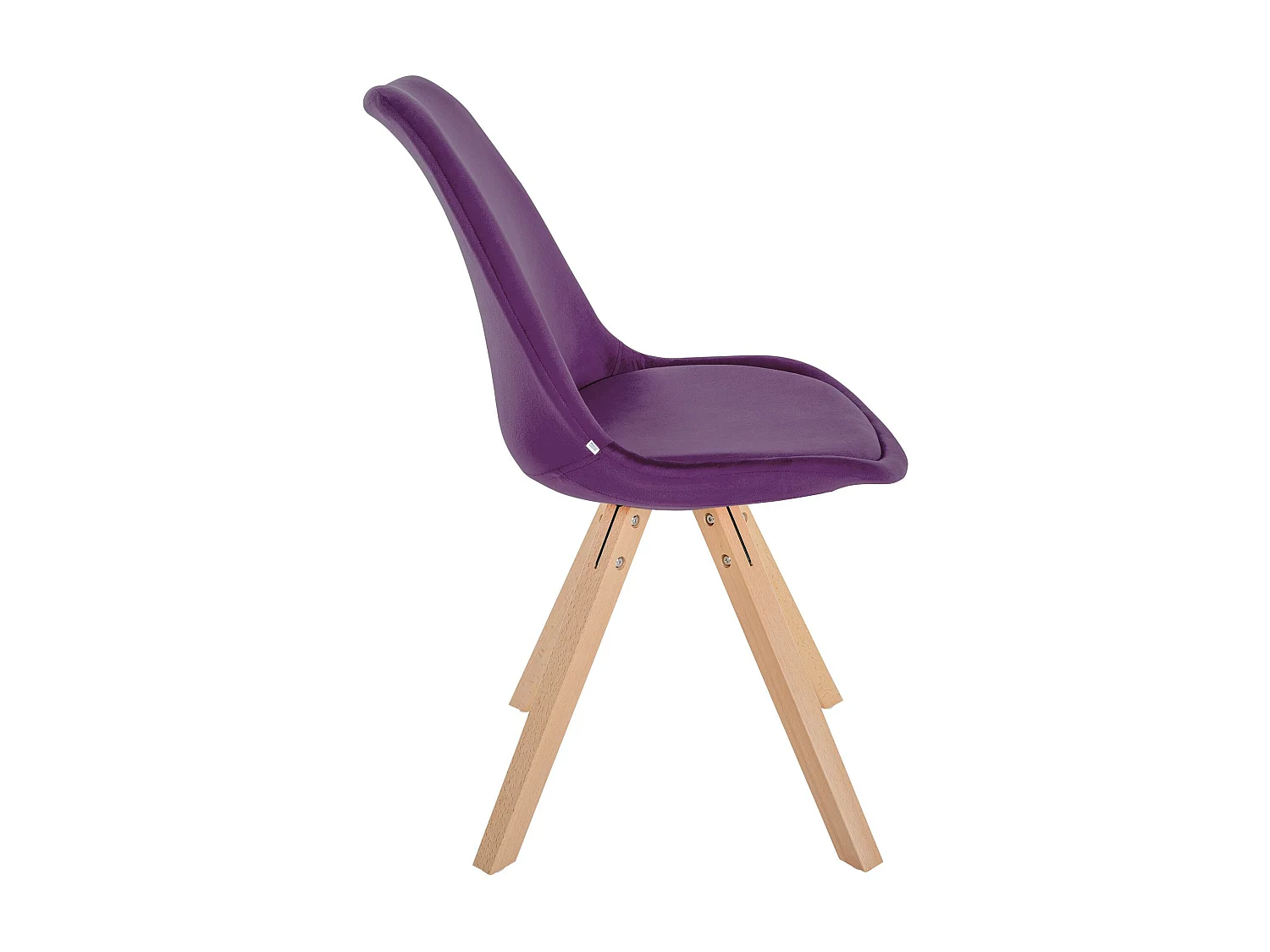 chaise salle à manger - Velours & Bois - Violet - Sofia
