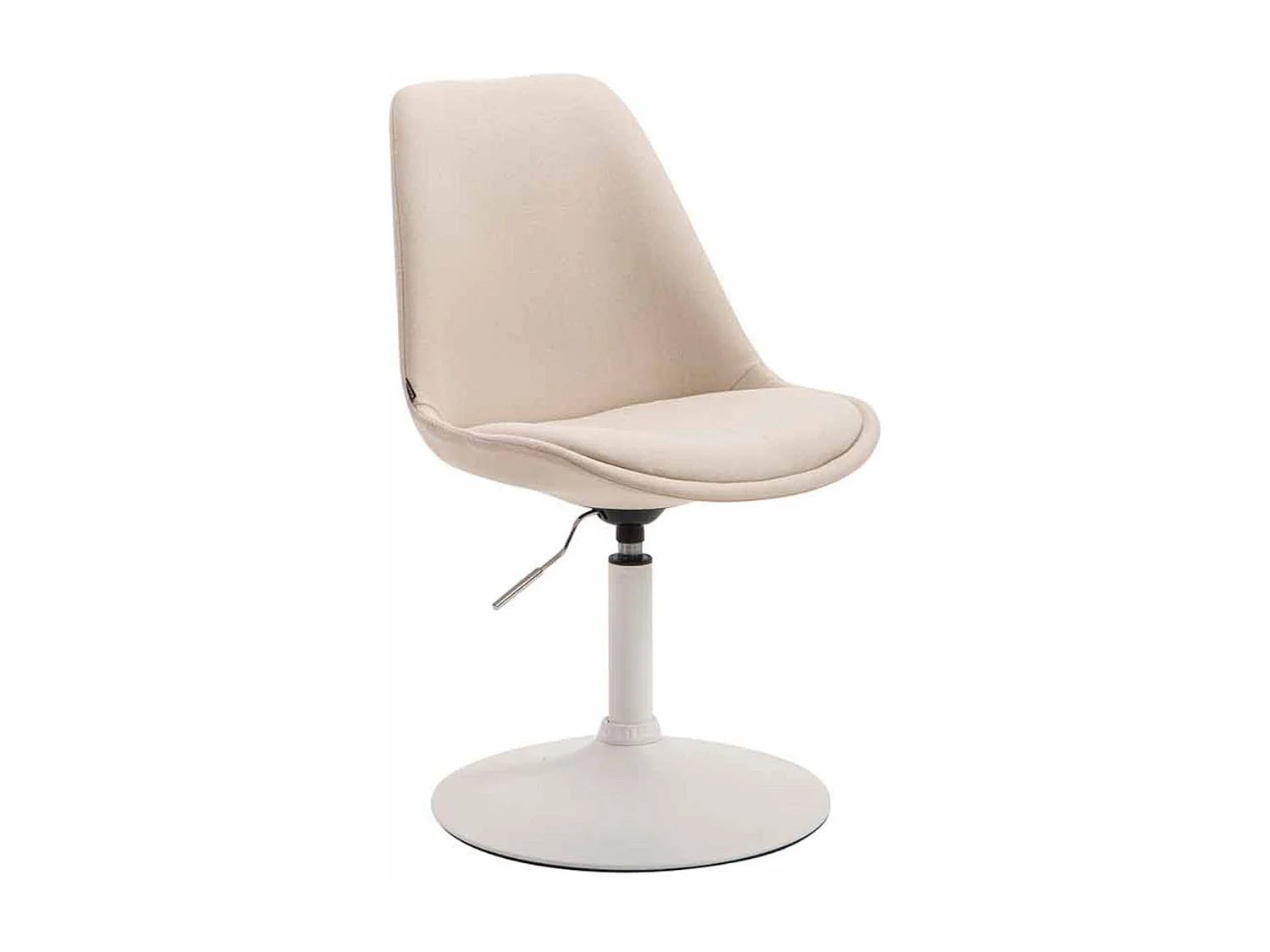 4er Set Esszimmerstuhl - Stoff & weiß - creme - Maverick