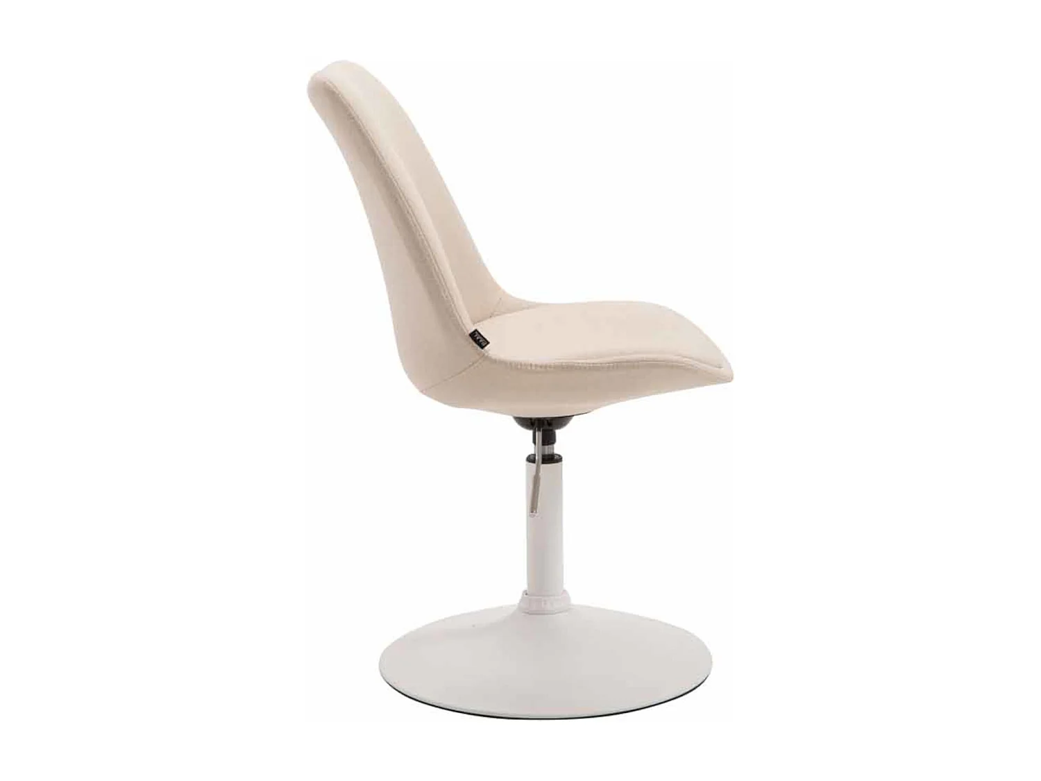 4er Set Esszimmerstuhl - Stoff & weiß - creme - Maverick