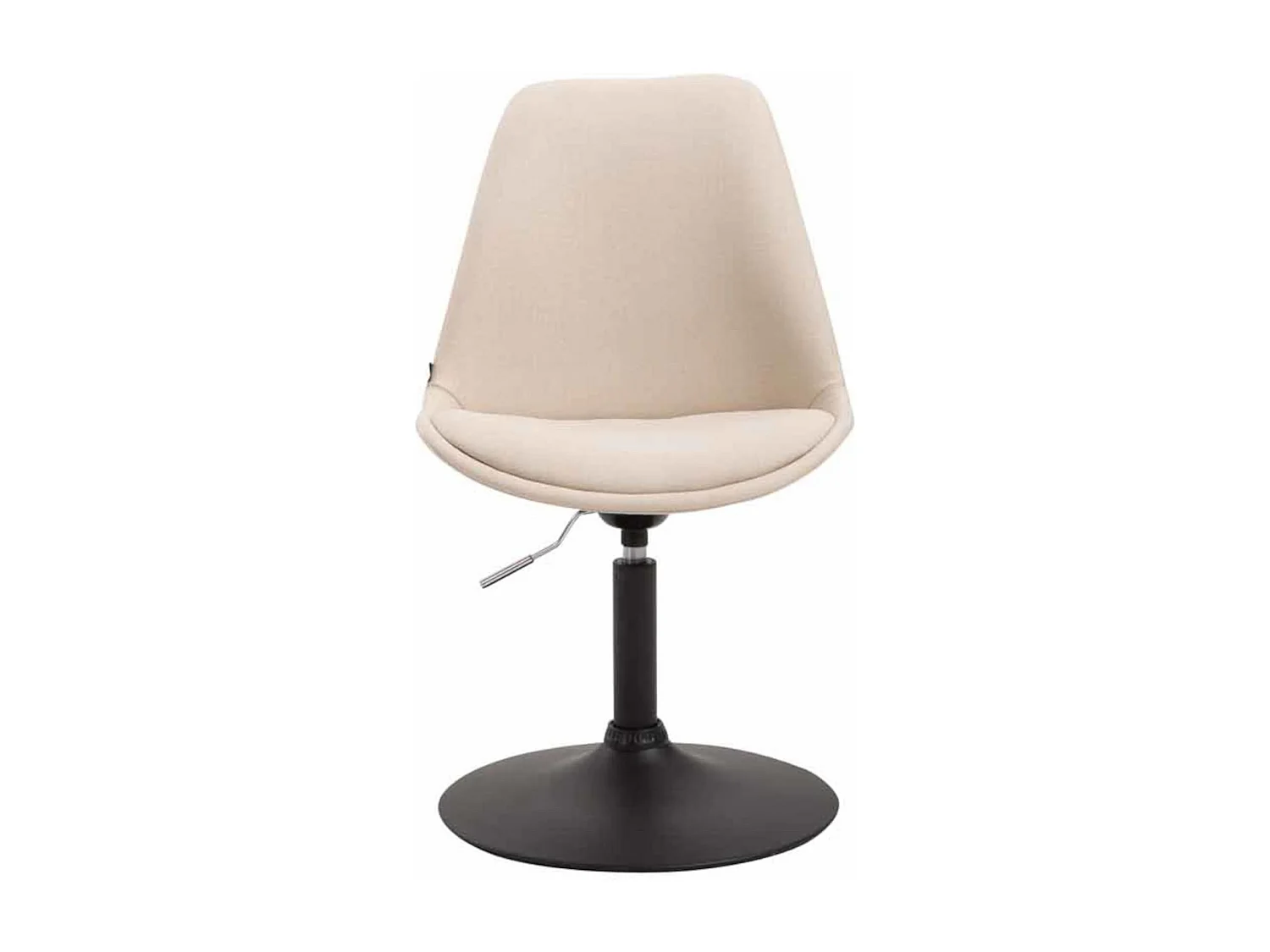 Lot de 4  chaise salle à manger - Tissu & Noir - Crème - Maverick