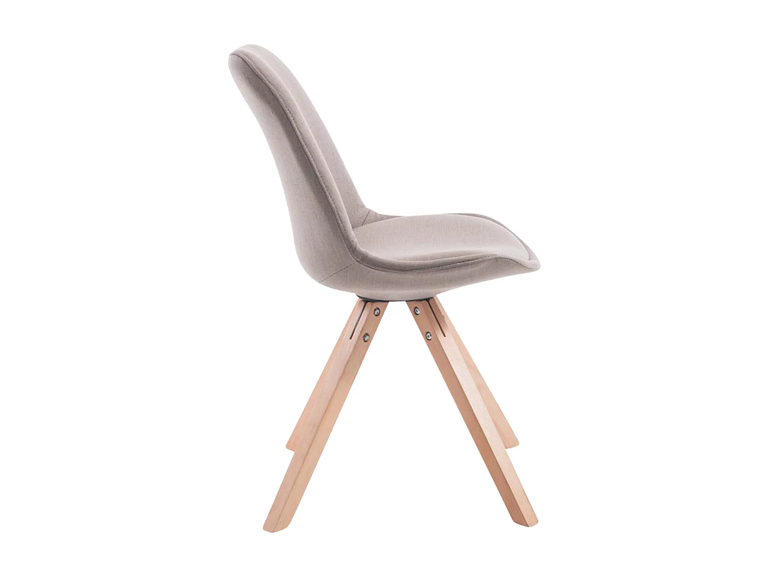 Set van 4  Eetkamerstoelen - Stof & natura - taupe - Toulouse