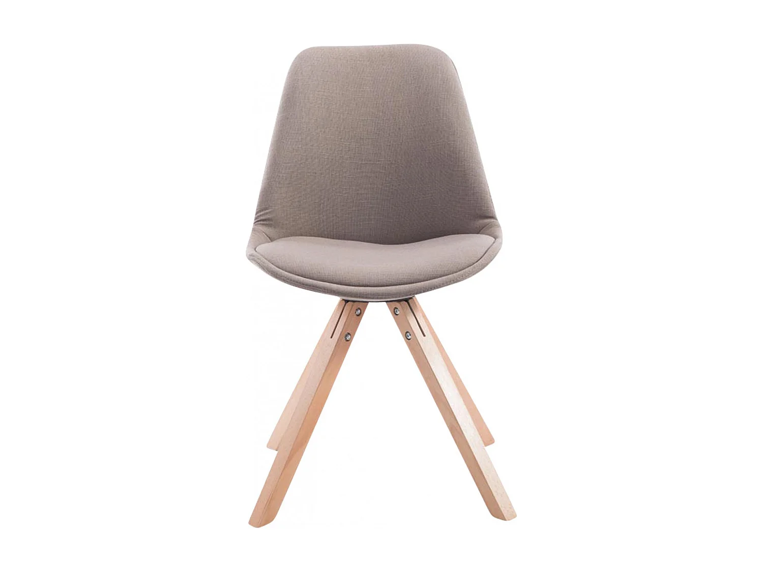 Lot de 4  chaise salle à manger - Tissu & Nature - Taupe - Toulouse