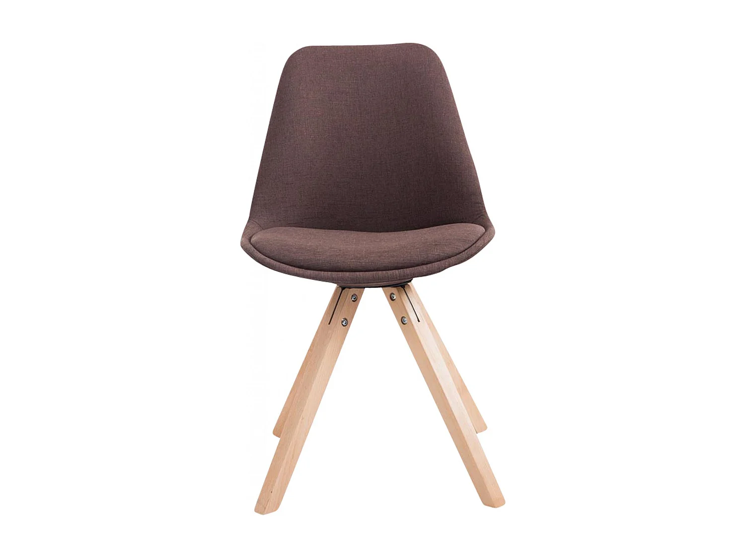 Lot de 4  chaise salle à manger - Tissu & Nature - Marron - Toulouse