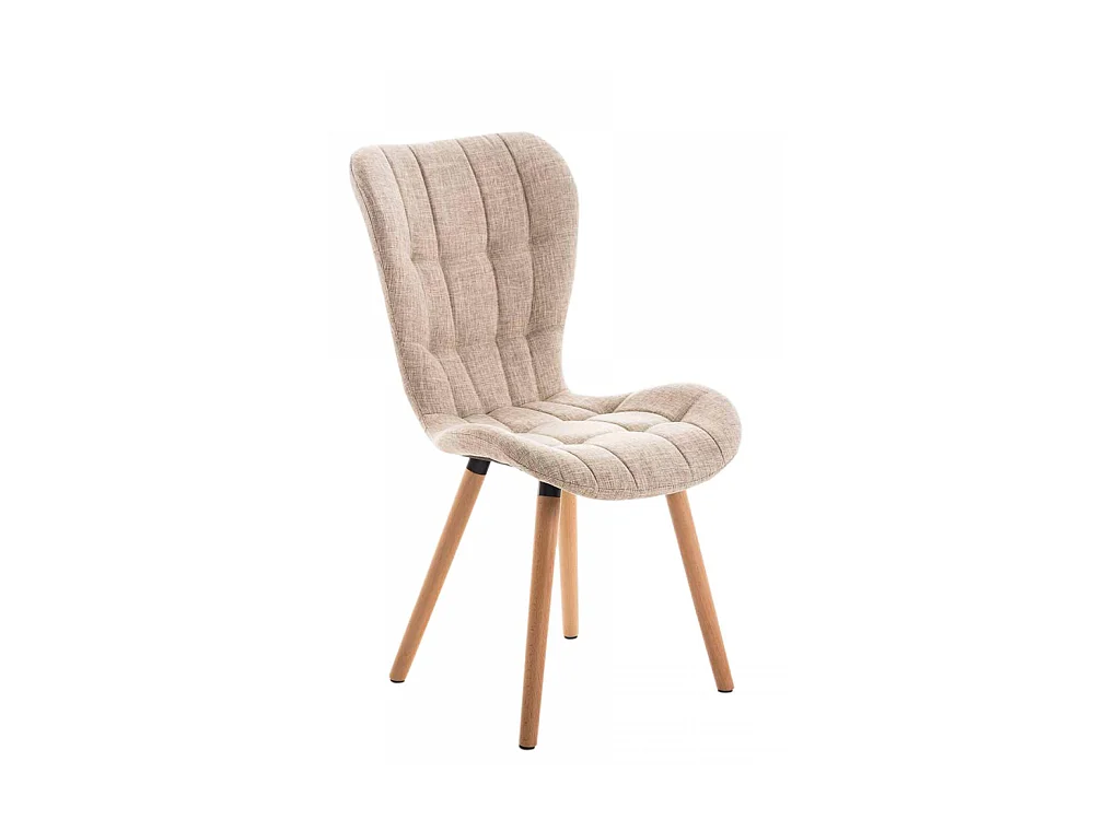 chaise salle à manger - Tissu & Nature - Crème - Elda
