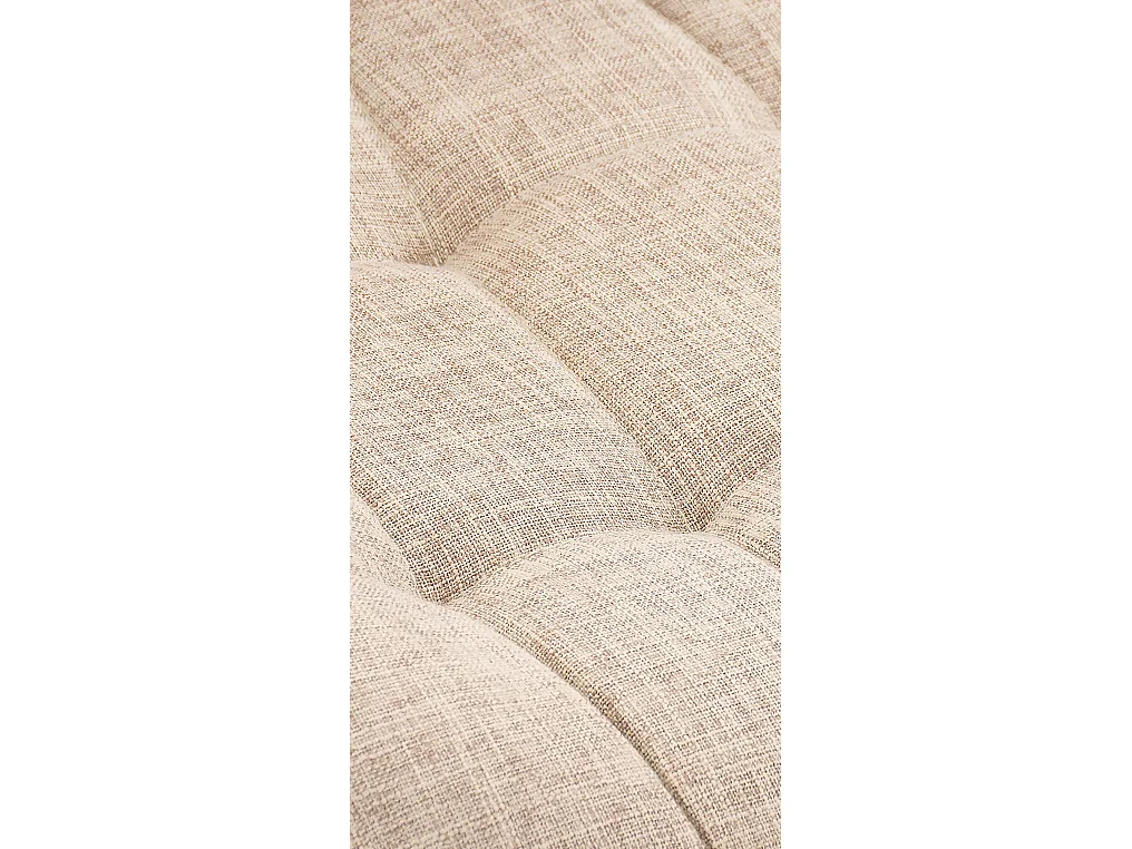 chaise salle à manger - Tissu & Acier inoxydable - Crème - Elda