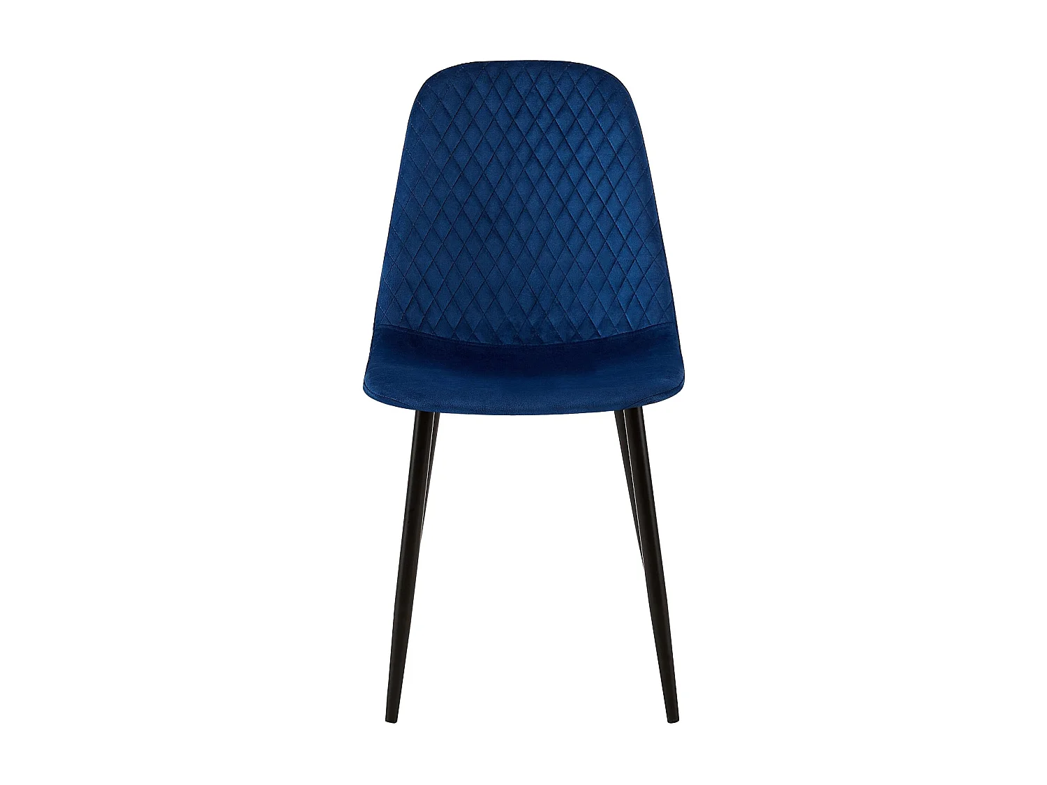 Set van 4  Eetkamerstoelen - Fluweel - blauw - Giverny