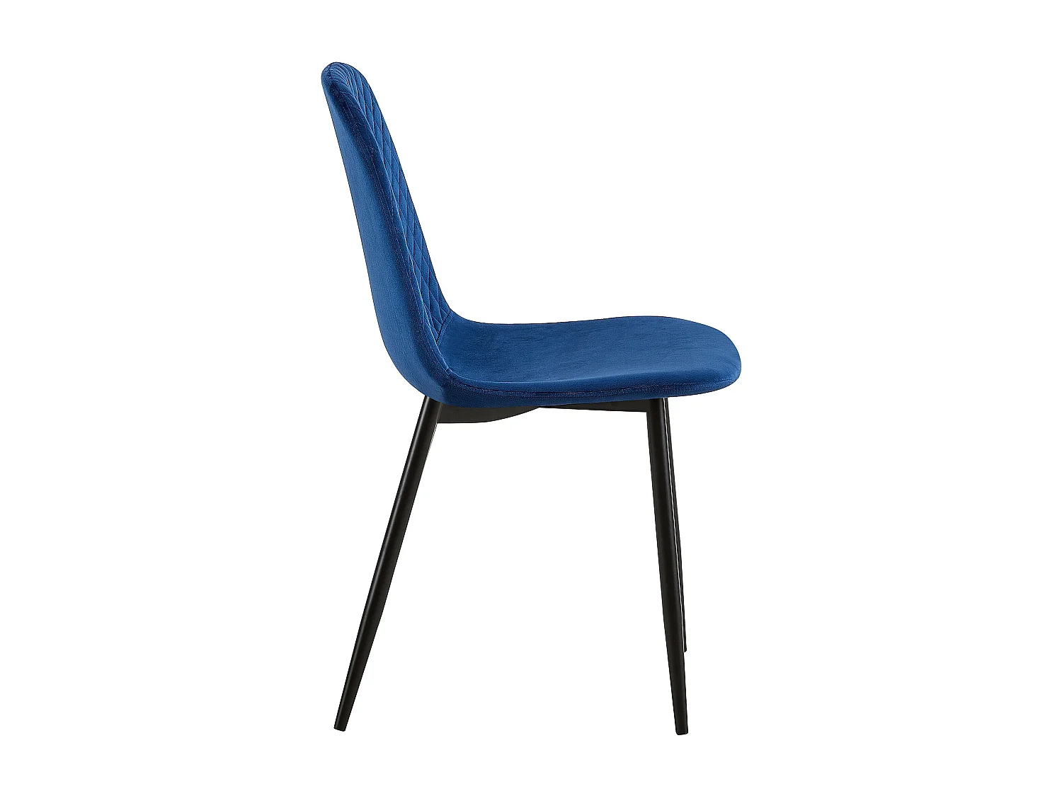 Set van 4  Eetkamerstoelen - Fluweel - blauw - Giverny
