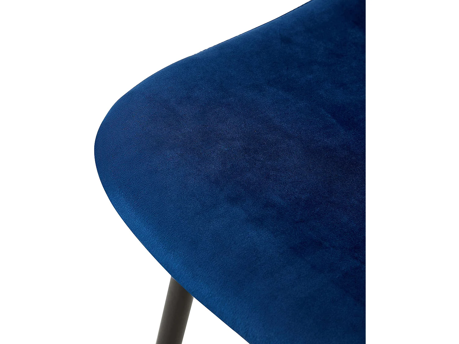 Set van 4  Eetkamerstoelen - Fluweel - blauw - Giverny