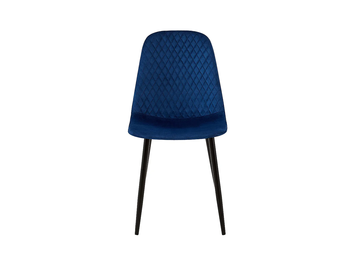 Lot de 4  chaise salle à manger - Velours - Bleu - Giverny