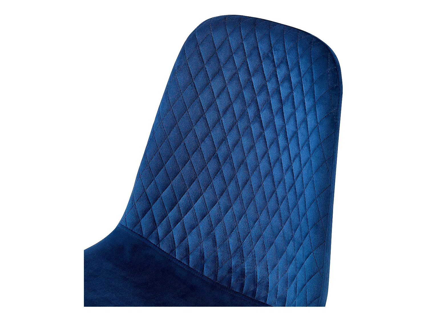 Lot de 4  chaise salle à manger - Velours - Bleu - Giverny