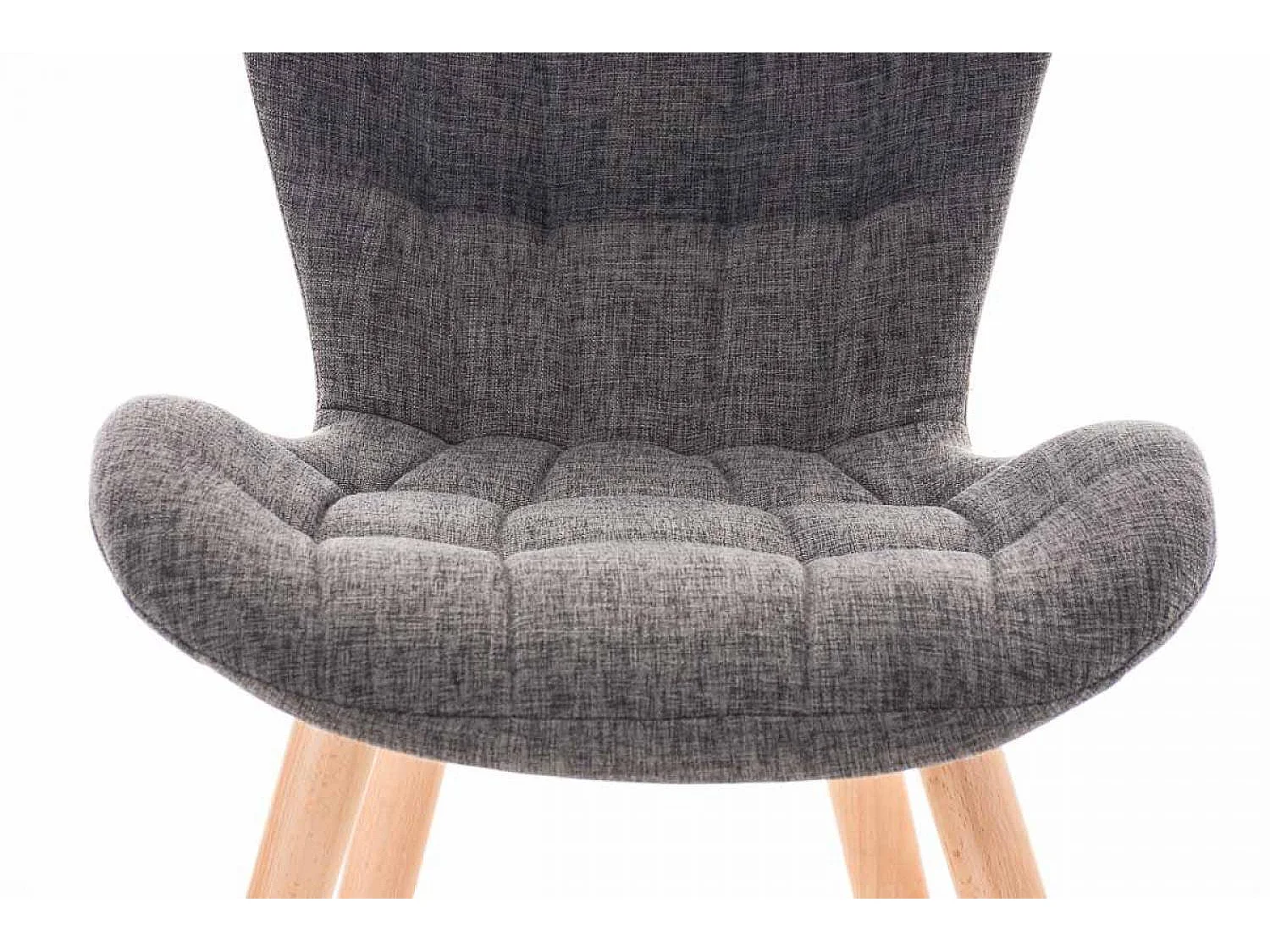 Eetkamerstoelen - Stof & natura - licht grijs - Elda