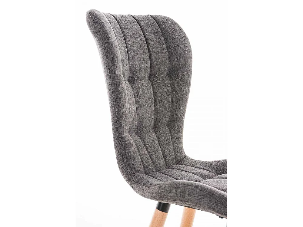 Eetkamerstoelen - Stof & natura - licht grijs - Elda