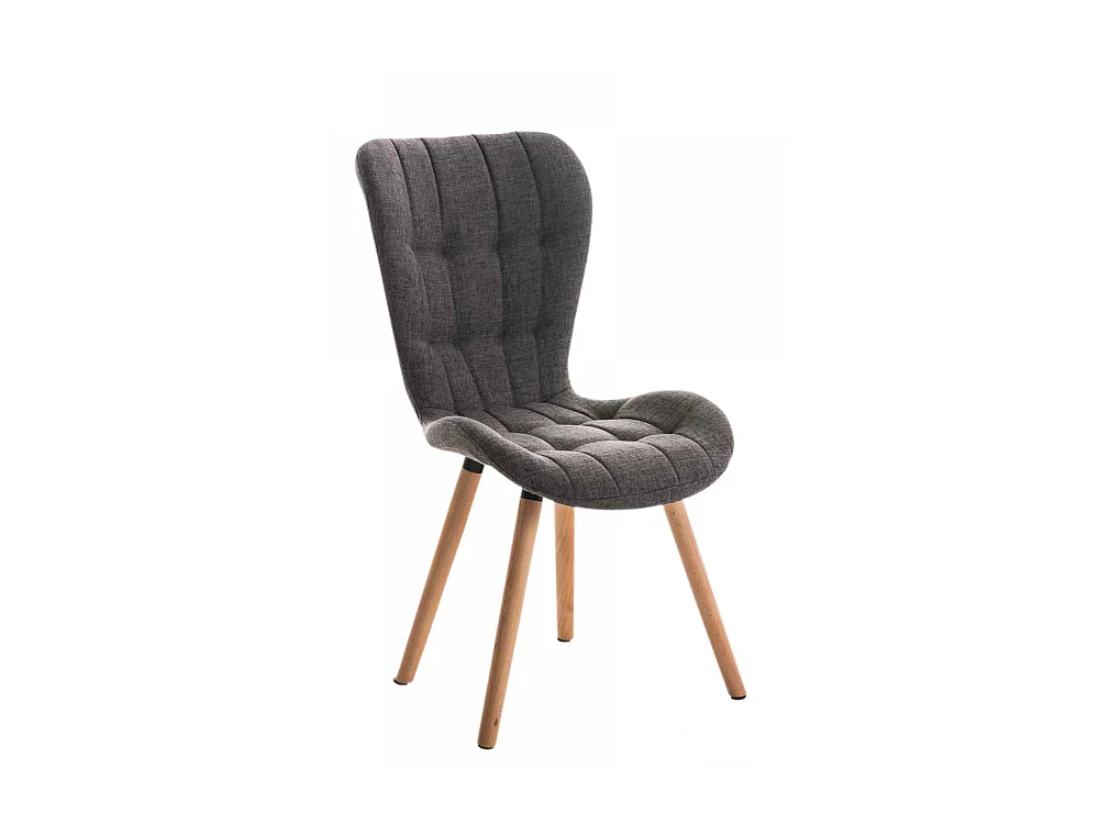 chaise salle à manger - Tissu & Nature - Gris clair - Elda