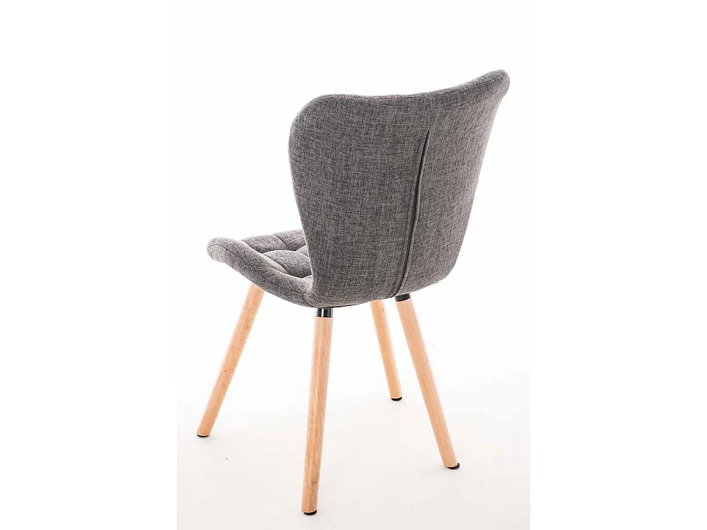 chaise salle à manger - Tissu & Nature - Gris clair - Elda