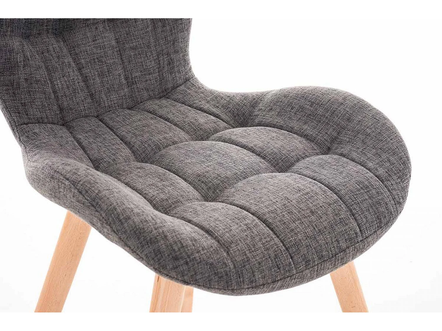 chaise salle à manger - Tissu & Nature - Gris clair - Elda