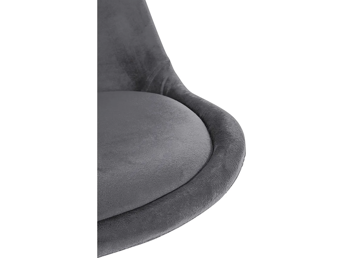 chaise salle à manger - Velours & Nature (rond) - Gris - Sofia