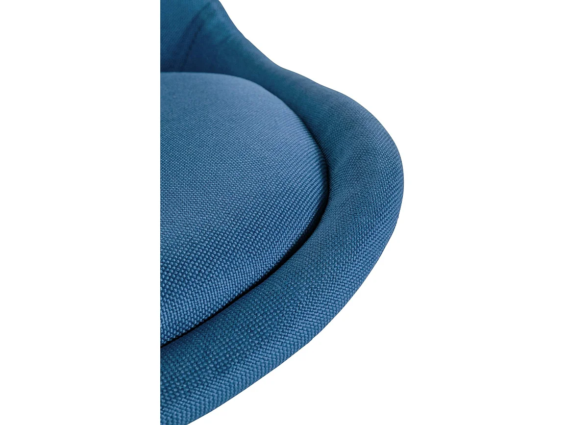 Eetkamerstoelen - Stof & natura (vierkant) - blauw - Sofia