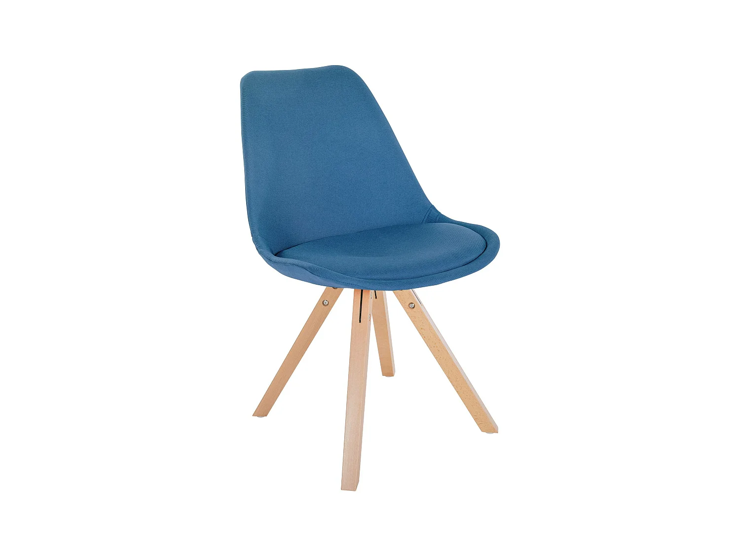 chaise salle à manger - Tissu & Nature (carré) - Bleu - Sofia