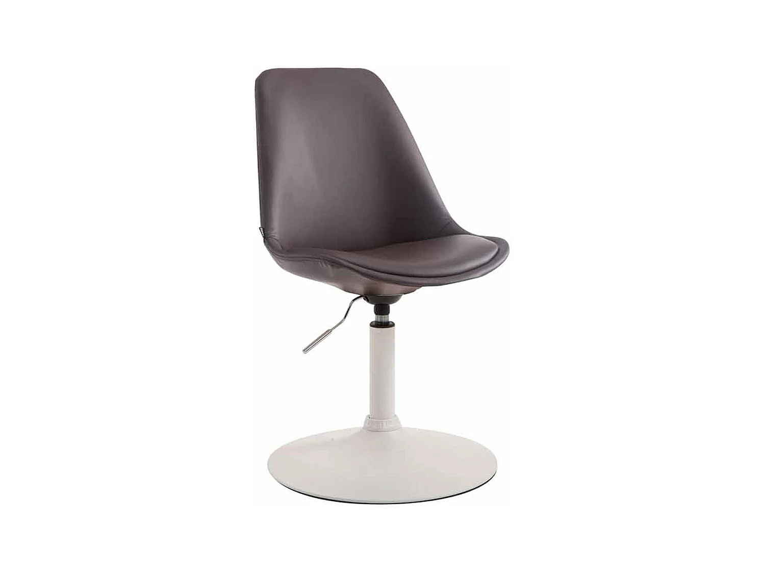 chaise salle à manger - Similicuir & Blanc - Marron - Maverick