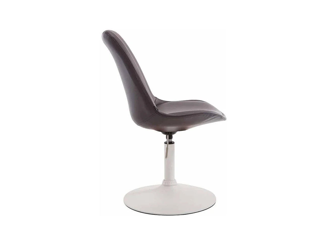 chaise salle à manger - Similicuir & Blanc - Marron - Maverick