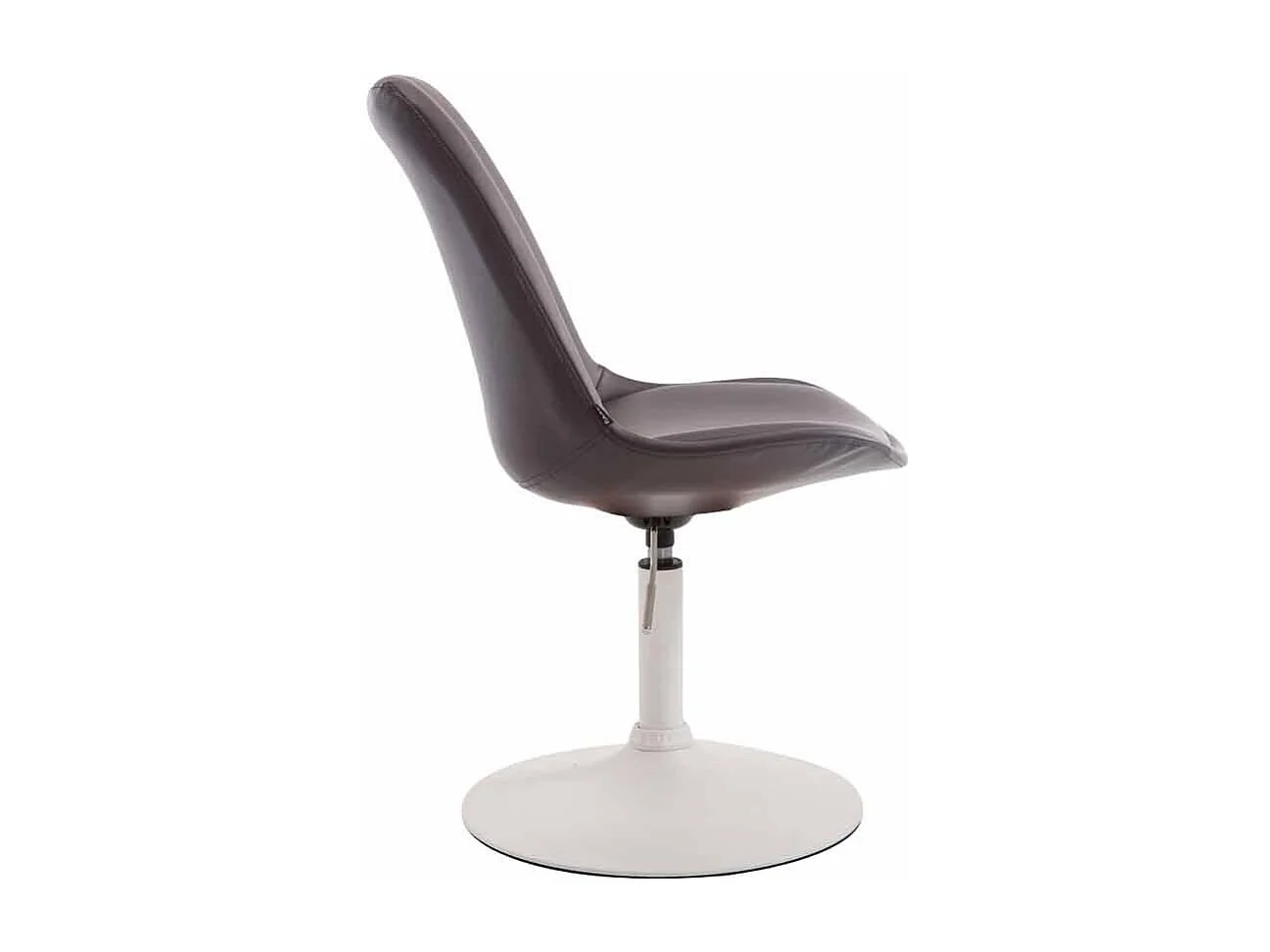 chaise salle à manger - Similicuir & Blanc - Marron - Maverick