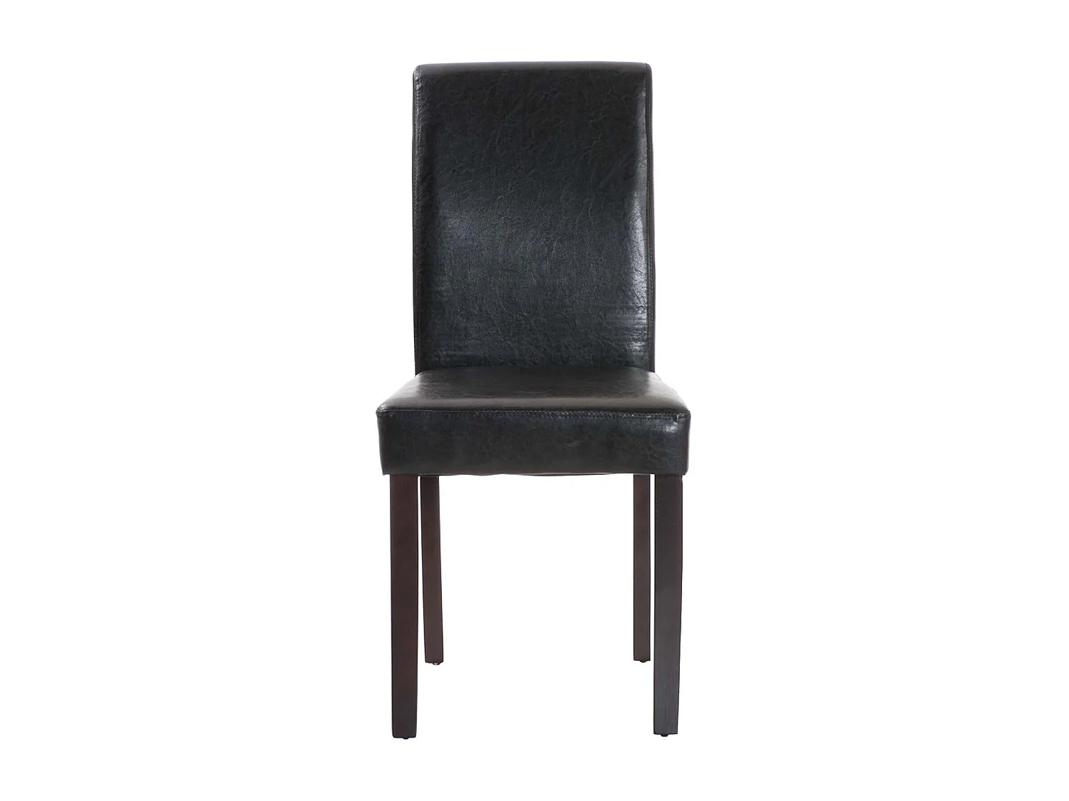 Lot de 6  chaise salle à manger - Similicuir & Marron foncé - Marron - Ina