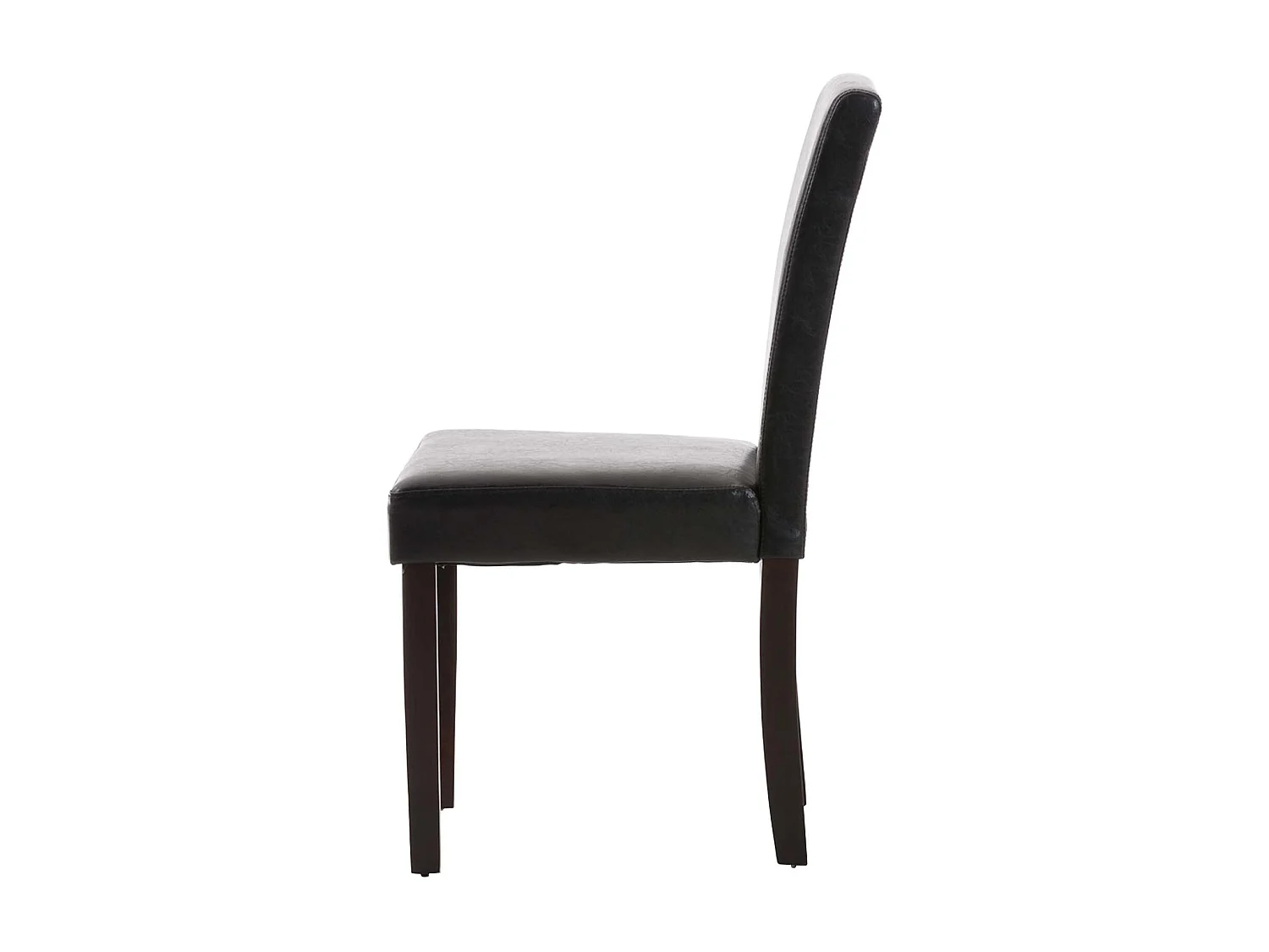 Lot de 6  chaise salle à manger - Similicuir & Marron foncé - Marron - Ina