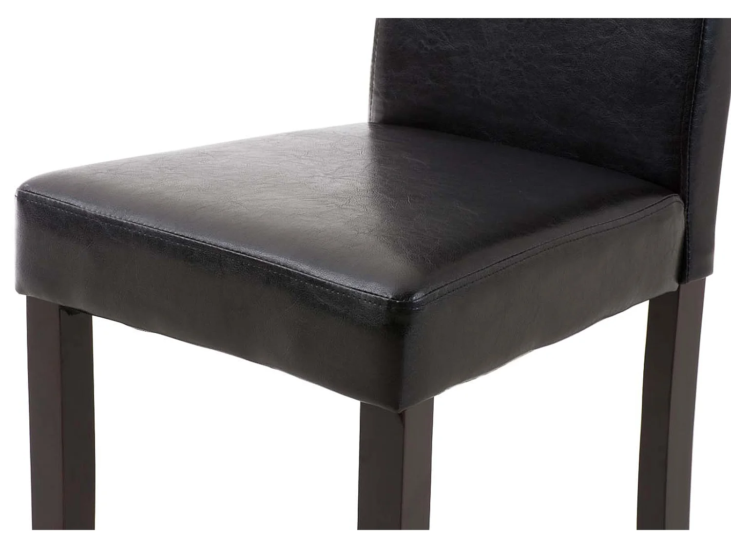 Lot de 6  chaise salle à manger - Similicuir & Marron foncé - Marron - Ina