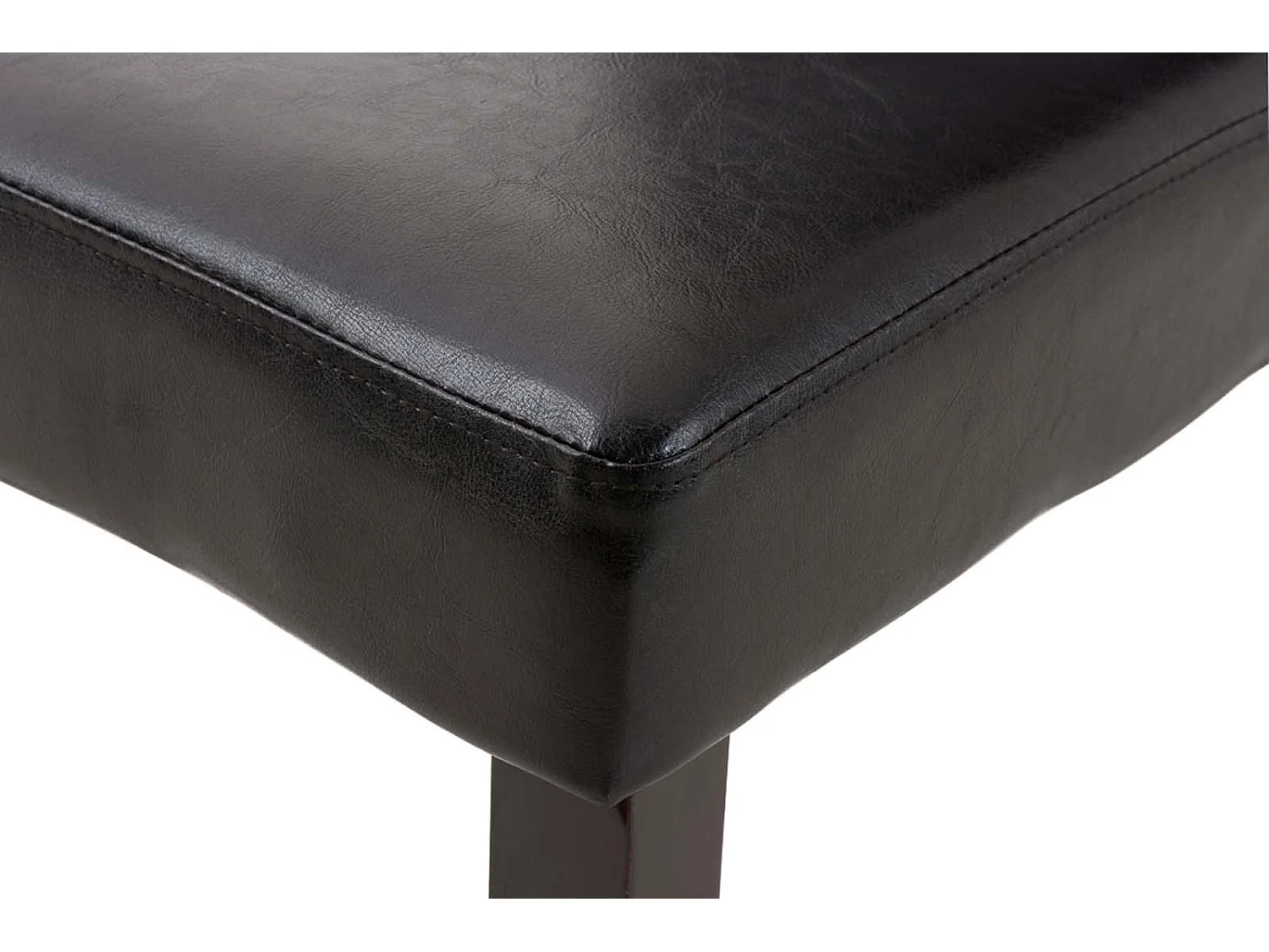 Lot de 6  chaise salle à manger - Similicuir & Marron foncé - Marron - Ina