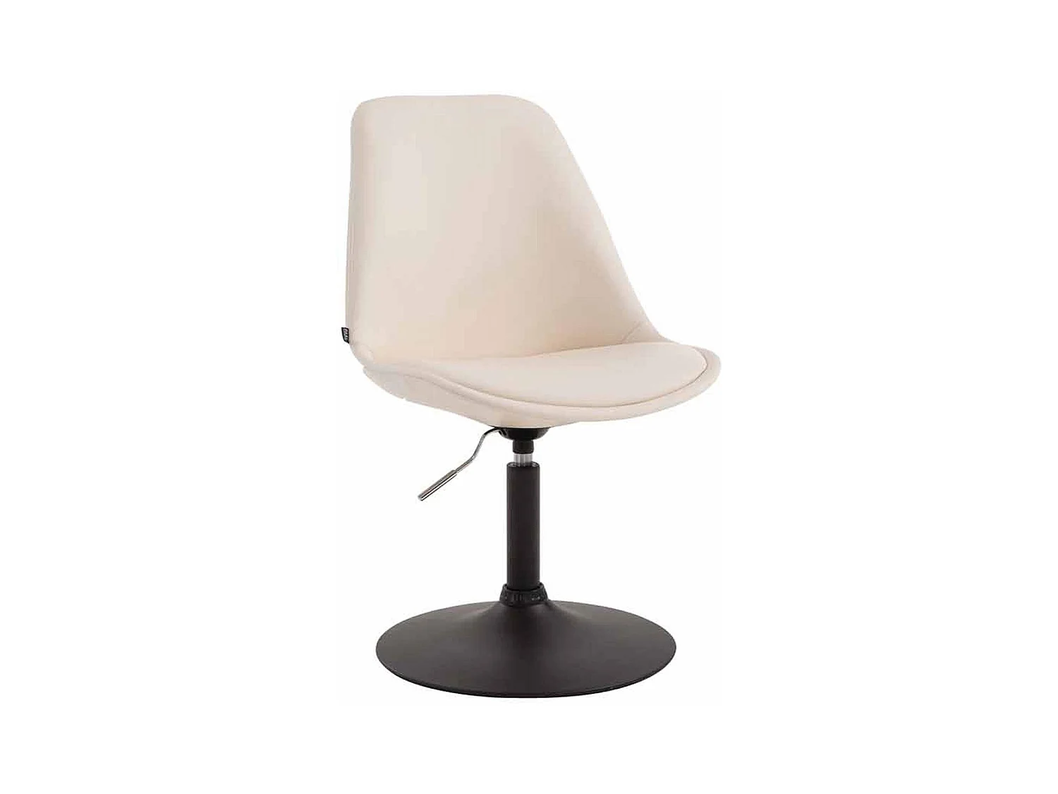 chaise salle à manger - Similicuir & Noir - Crème - Maverick