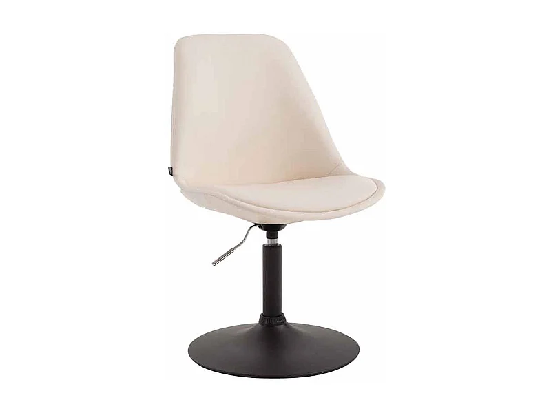 chaise salle à manger - Similicuir & Noir - Crème - Maverick