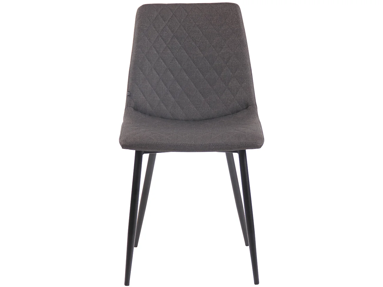 Lot de 4  chaise salle à manger - Tissu - Gris foncé - Telde