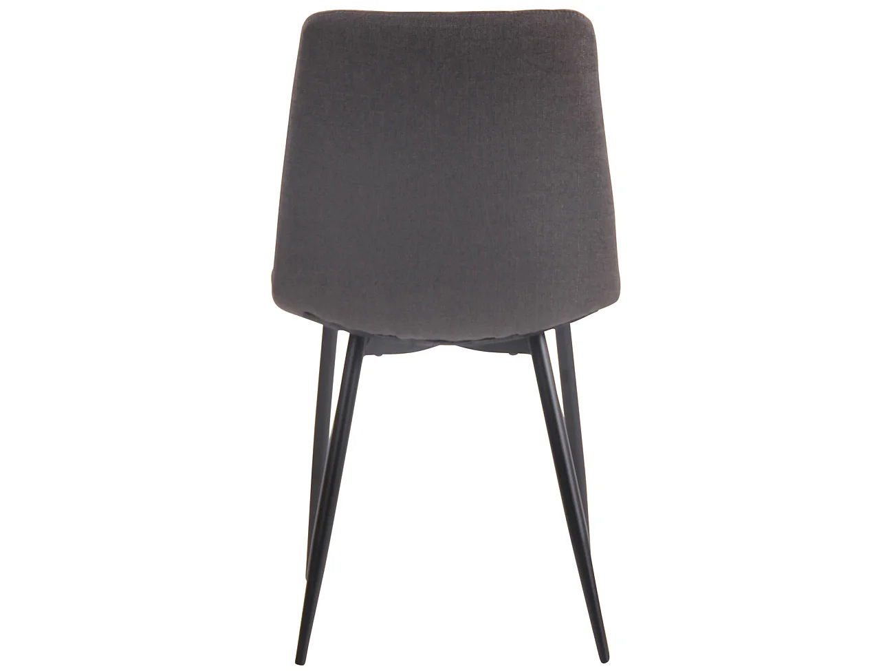 Lot de 4  chaise salle à manger - Tissu - Gris foncé - Telde