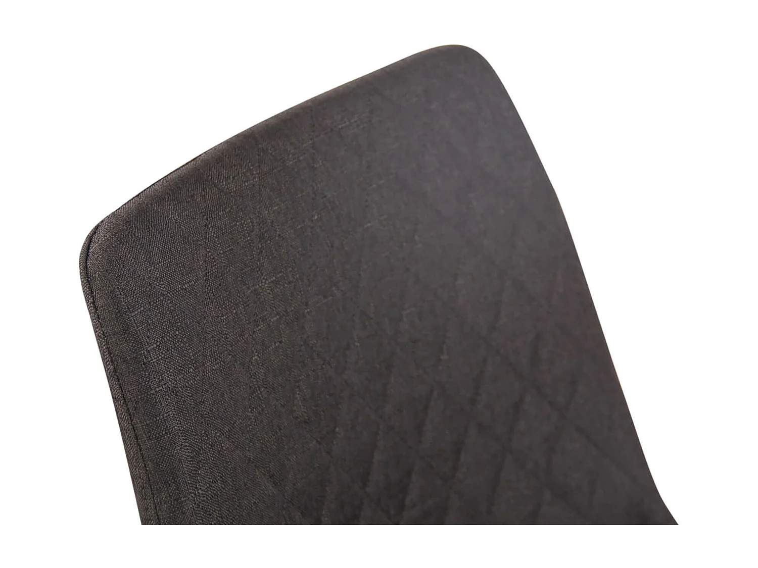 Lot de 4  chaise salle à manger - Tissu - Gris foncé - Telde