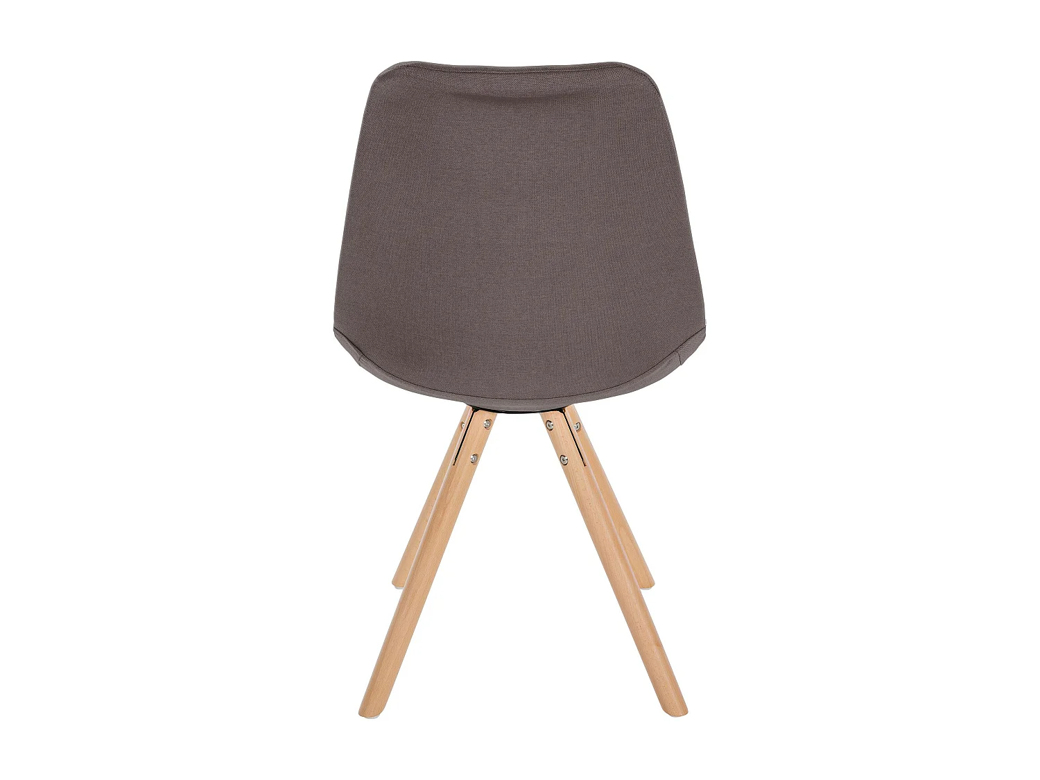 Lot de 4  chaise salle à manger - Tissu & Nature (rond) - Taupe - Sofia