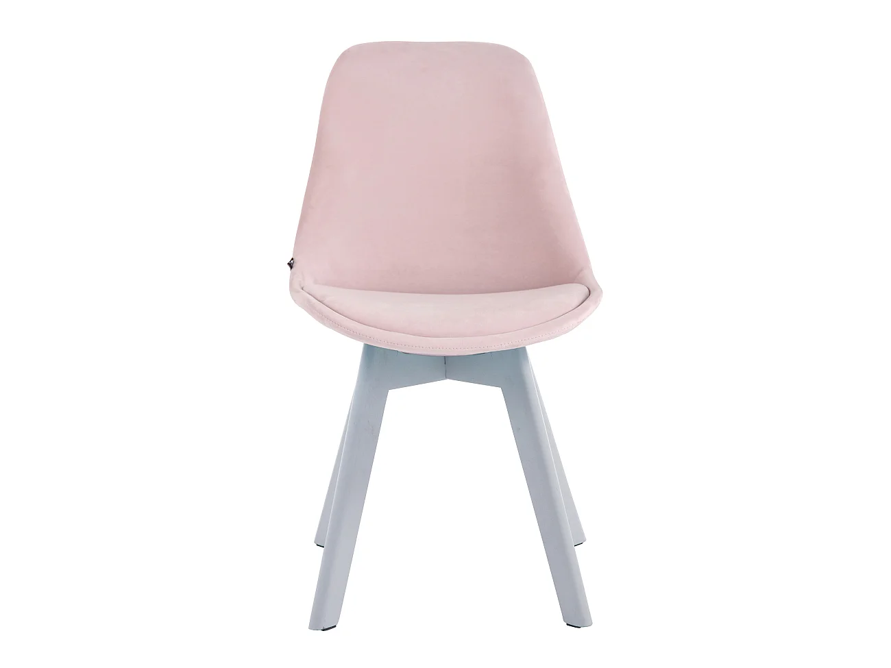 Lot de 4  chaise salle à manger - Velours & Blanc - Rose - Borneo V2