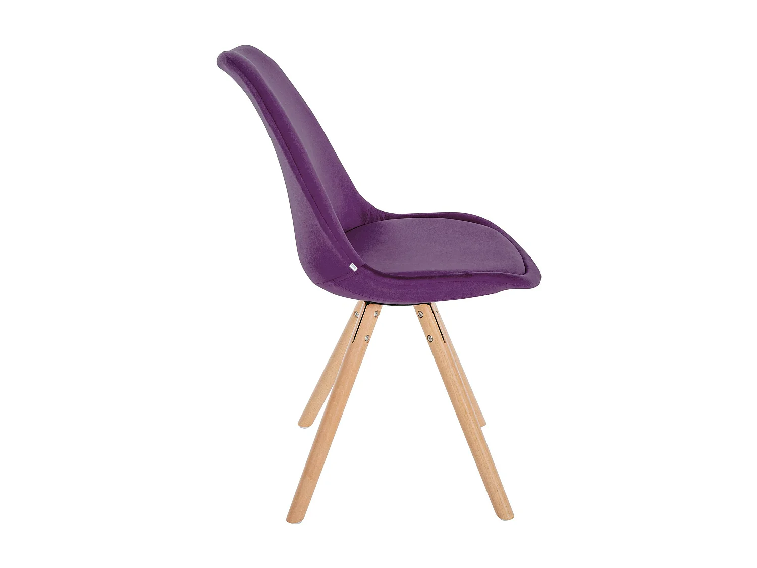chaise salle à manger - Velours & Bois - Violet - Sofia