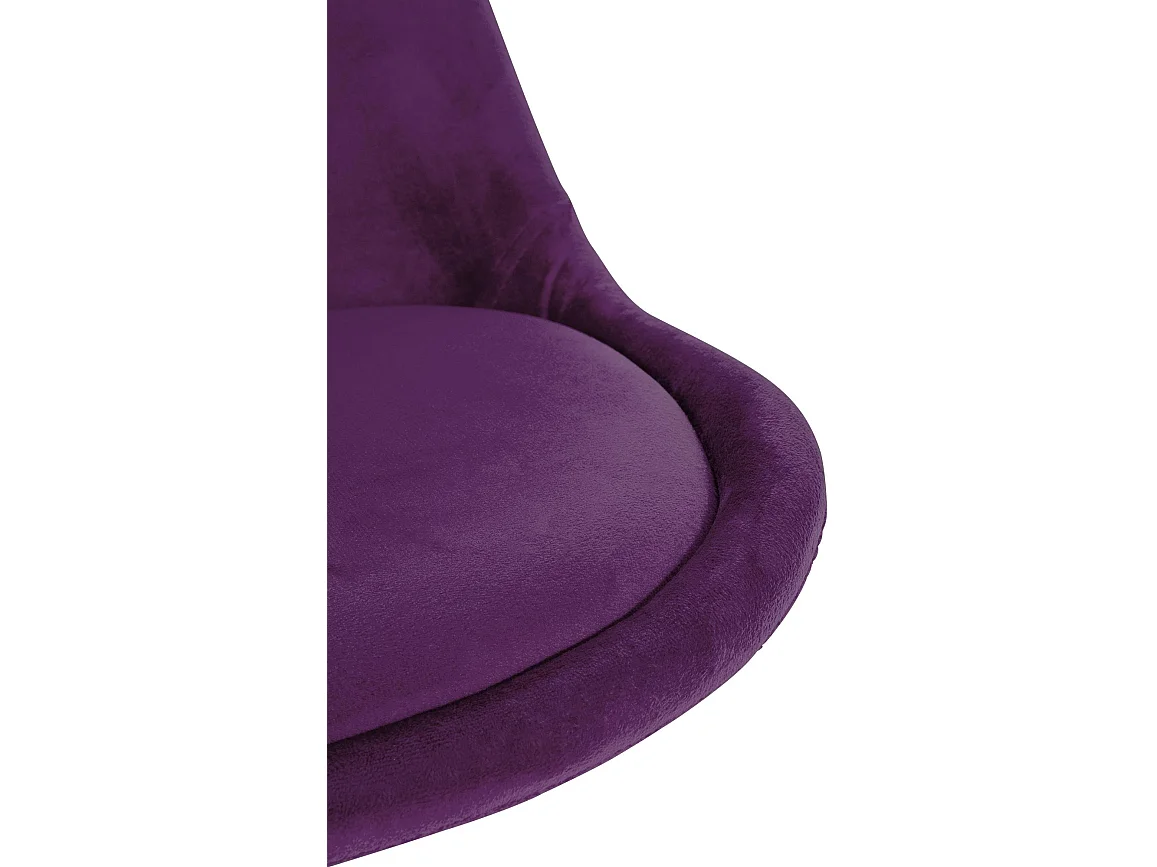chaise salle à manger - Velours & Bois - Violet - Sofia