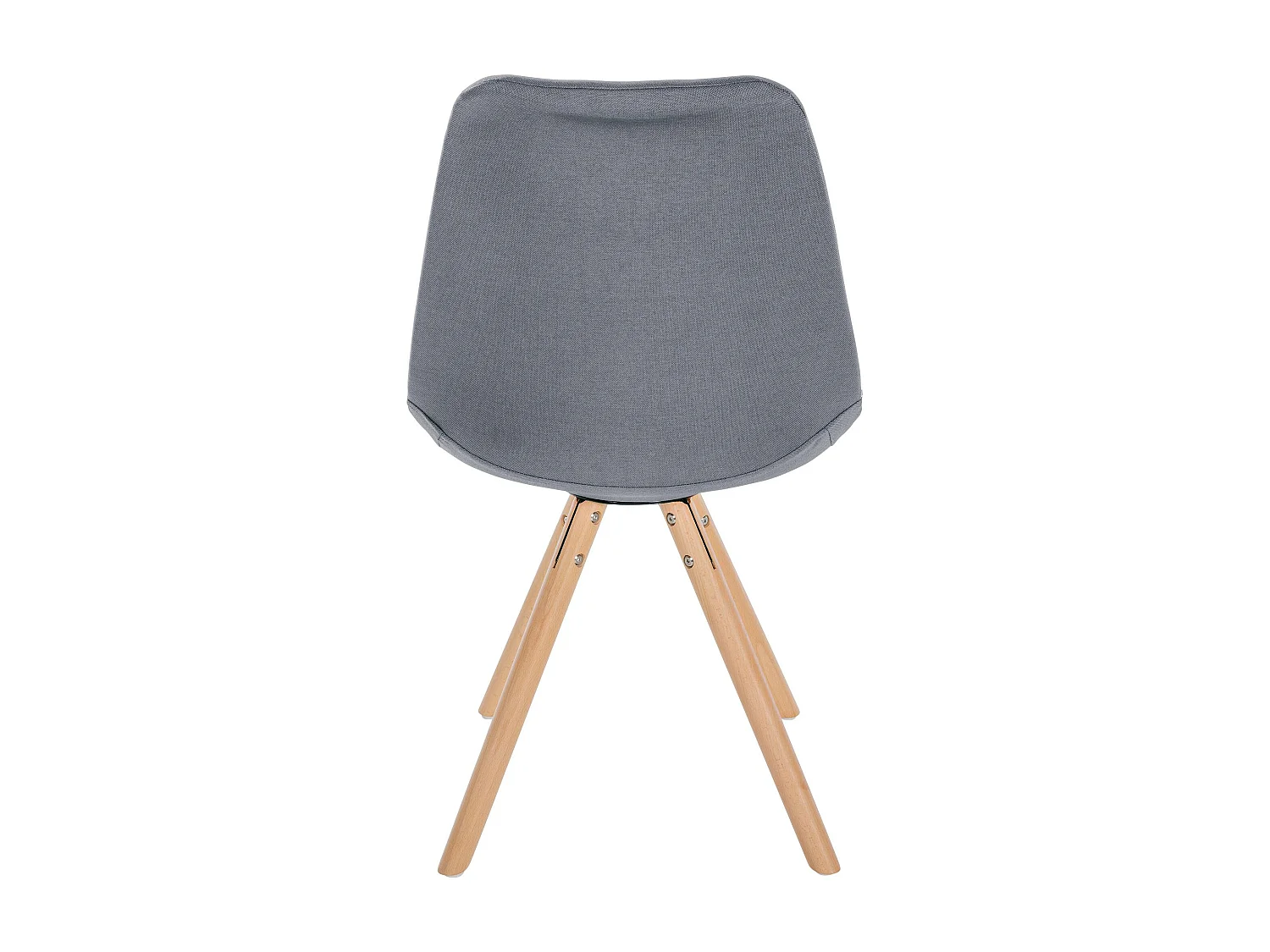 Lot de 4  chaise salle à manger - Tissu & Nature (rond) - Gris clair - Sofia